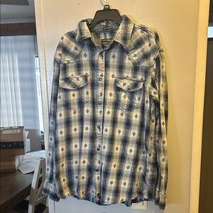 Cody James Blue Plaid Button-Up Shirt
